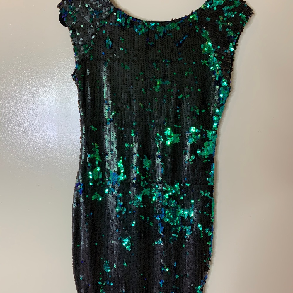 AX Paris Mermaid Sequin Cap Sleeve Dress